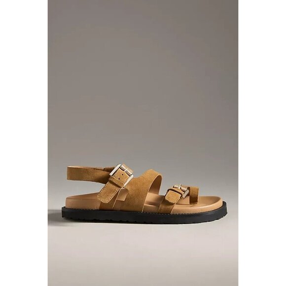By Anthropologie Suede Buckle Sandals 37 - Picture 2 of 2